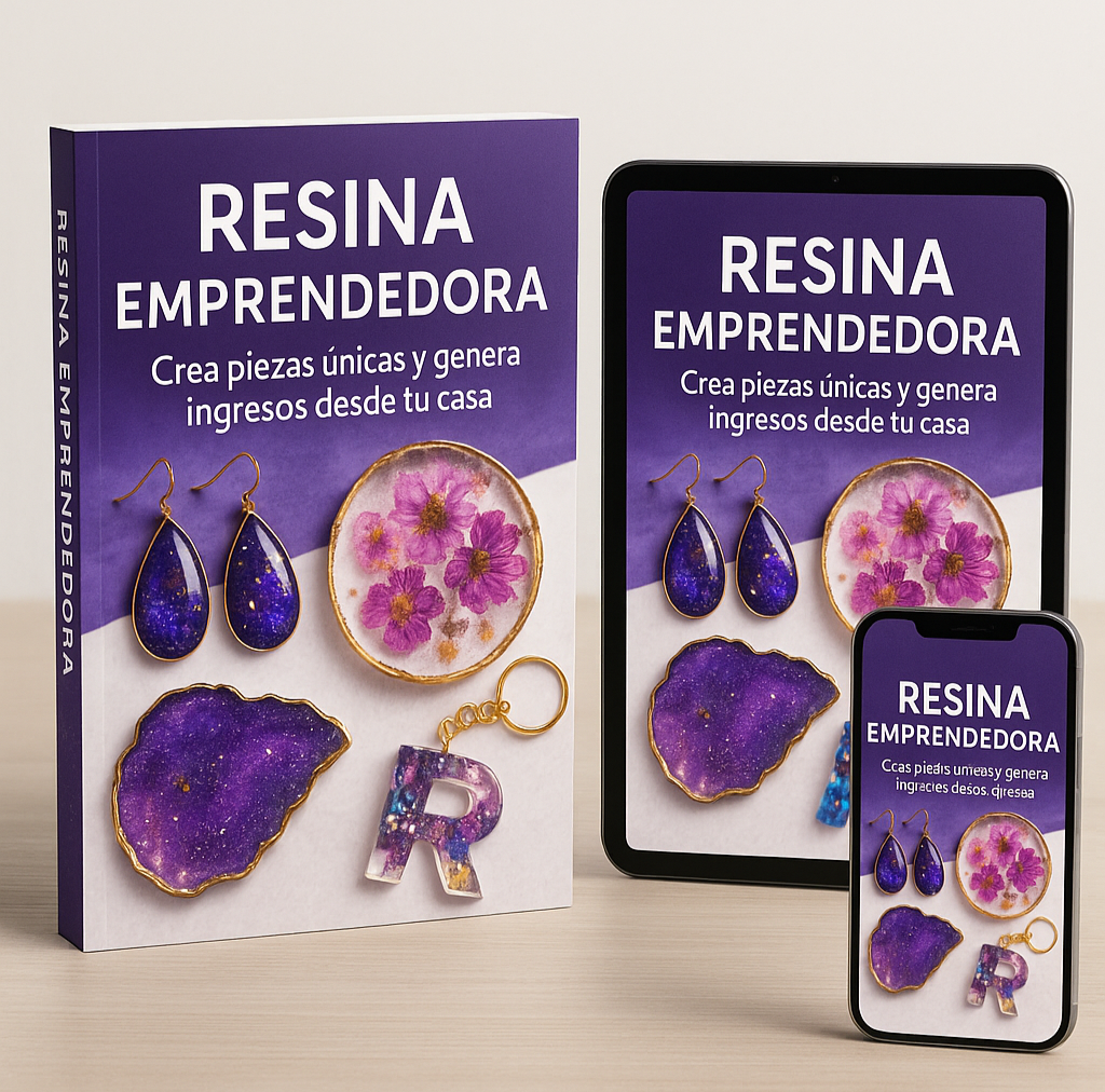 Resina Emprendedora: Crea piezas únicas y genera ingresos desde tu casa (+Mega Pack 11 Ebooks de REGALO🎁)